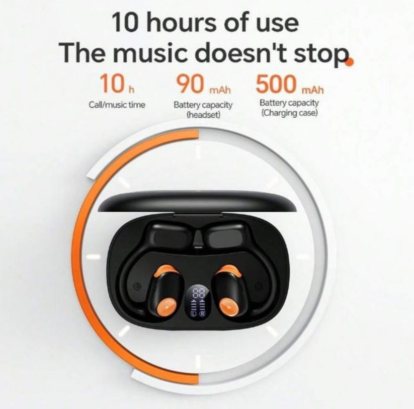 HOCO - EA1 - Touch Control Bluetooth Earbuds With LED Digital Display-White