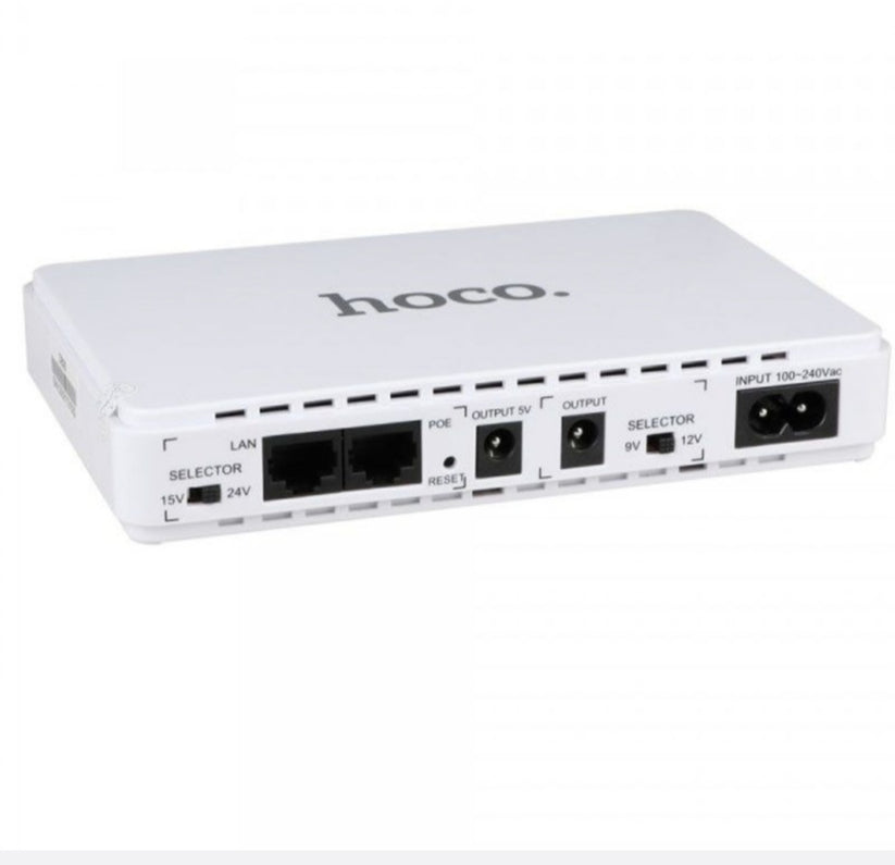 Dual 12V + USB 8800 mAh Emergency UPS Powerbank Mini DC UPS Hoco DB25